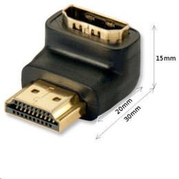 Łącznik kątowy dolny gn.HDMI-wt.HDMI Lindy 41085