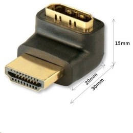 Łącznik kątowy górny gn.HDMI-wt.HDMI Lindy 41086