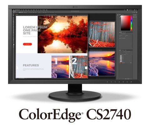 EIZO ColorEdge CS2740-BK - monitor LCD 4K 27" z kalibracją sprzętową, 3840 x 2160, licencja ColorNavigator, 99% AdobeRGB, USB-C